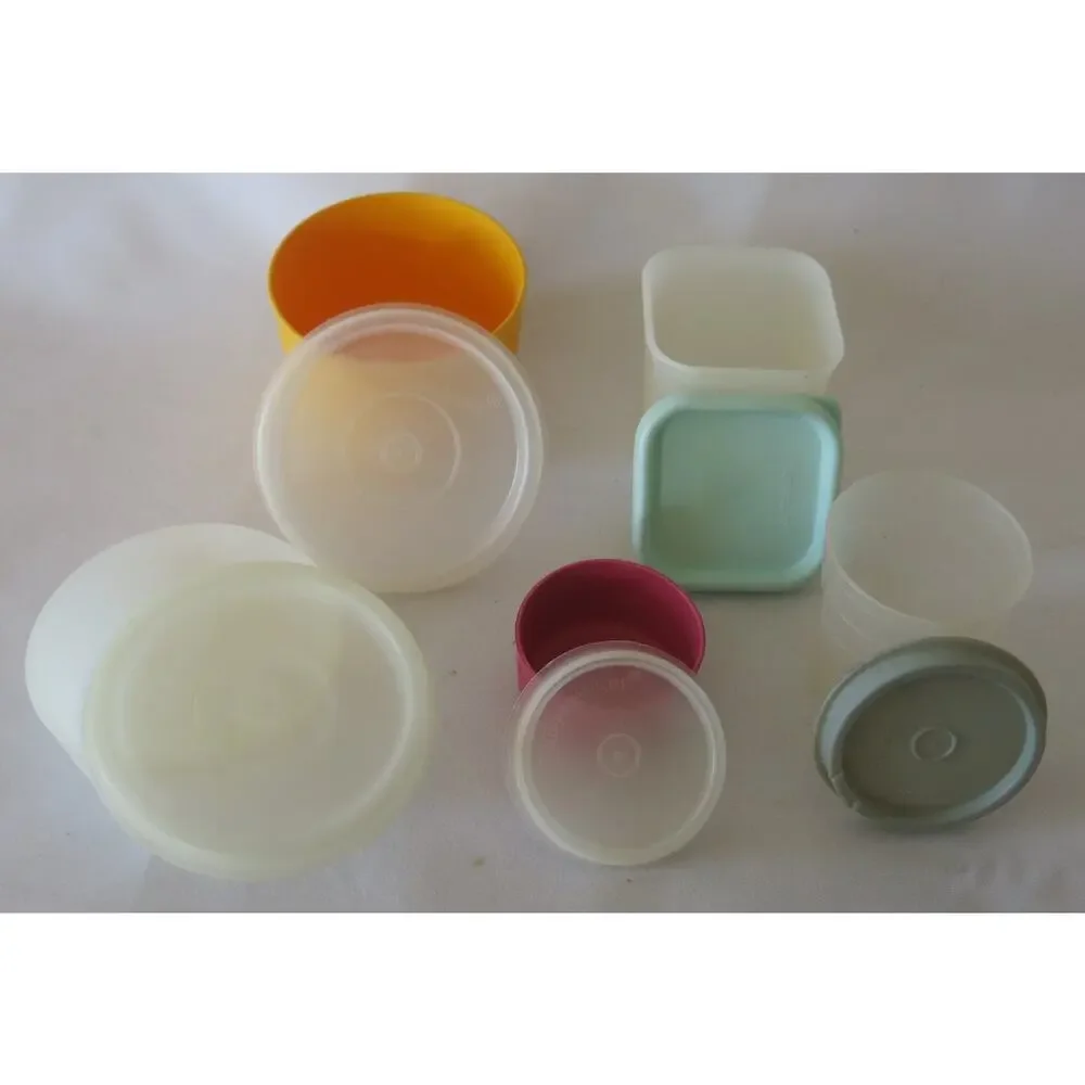 Vintage Tupperware Mini's Set 5 Lunch To Go Snack Containers Travel Kitchen